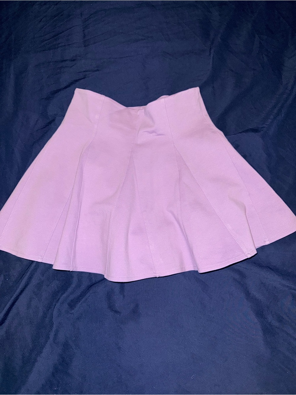 Fashion Nova Lilac Flared Skater Mini Skirt